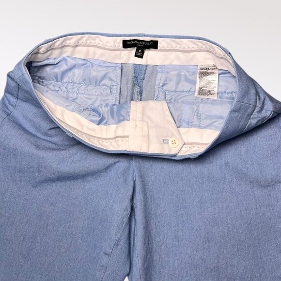 Banana Republic Sloan Trousers Slim Fit Light Blue Size 8 - Picture 5 of 10